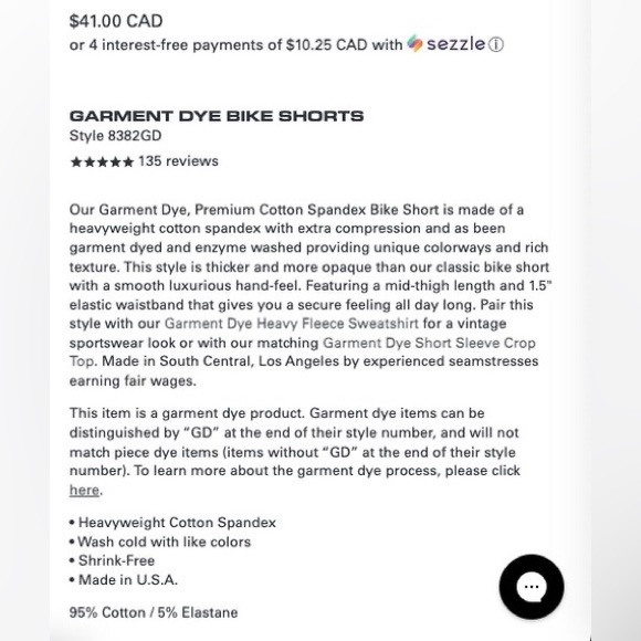 Los Angeles Apparel Bike Shorts (set of 2 pairs) - Size XS - Picture 9 of 9